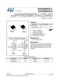 STH320N4F6-6 Datasheet Cover