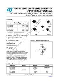 STI12N65M5 Datasheet Cover