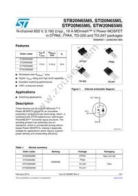 STI20N65M5 Datasheet Cover