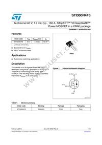 STI300N4F6 Datasheet Cover