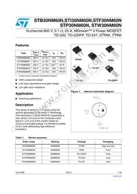 STI30NM60N Datasheet Cover