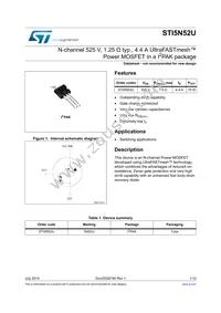 STI5N52U Datasheet Cover