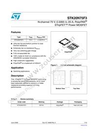 STK20N75F3 Datasheet Cover
