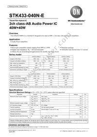 STK433-040N-E Datasheet Cover