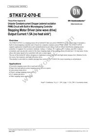 STK672-070-E Datasheet Cover