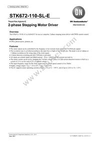 STK672-110-SL-E Datasheet Cover