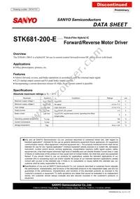 STK681-200-E Datasheet Cover