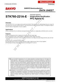 STK760-221A-E Datasheet Cover