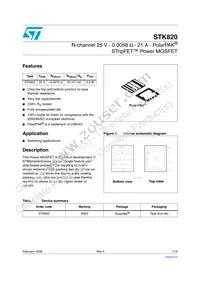 STK820 Datasheet Cover
