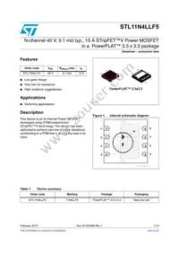 STL11N4LLF5 Datasheet Cover