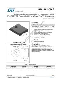 STL190N4F7AG Datasheet Cover