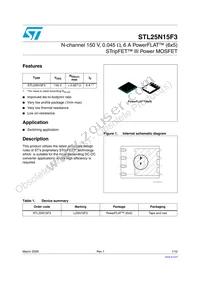 STL25N15F3 Datasheet Cover