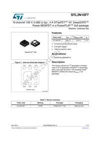 STL3N10F7 Datasheet Cover