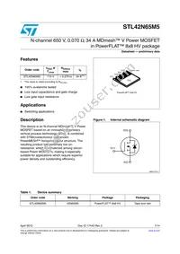 STL42N65M5 Datasheet Cover