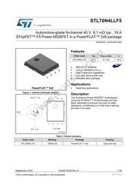 STL70N4LLF5 Datasheet Cover