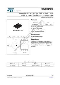 STL80N75F6 Datasheet Cover