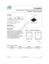 STL85N6F3 Datasheet Cover