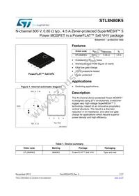 STL8N80K5 Datasheet Cover