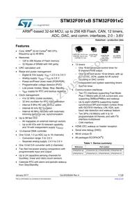 STM32F091VCT6U Datasheet Cover
