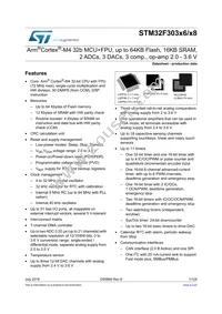 STM32F303R8T6TR Datasheet Cover