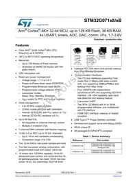 STM32G071RBT6 Datasheet Cover