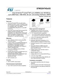 STM32H745XIH6 Datasheet Cover