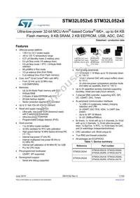 STM32L052C8U6 Datasheet Cover