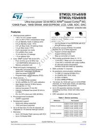 STM32L152C8U6 Datasheet Cover