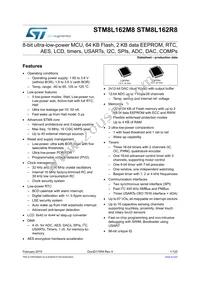 STM8L162M8T6 Datasheet Cover