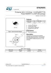 STN3P6F6 Datasheet Cover