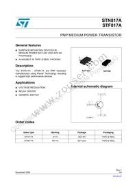 STN817A Datasheet Cover