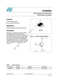 STN83003 Datasheet Cover