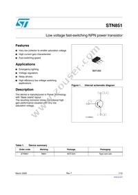 STN851 Datasheet Cover