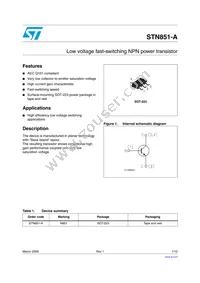 STN851-A Datasheet Cover