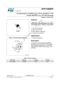 STP110N8F6 Datasheet Cover