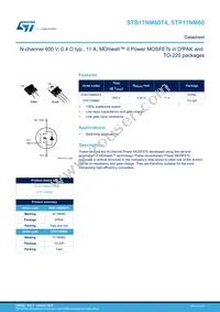 STP11NM60 Datasheet Cover