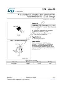 STP130N8F7 Datasheet Cover