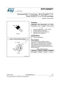 STP140N8F7 Datasheet Cover