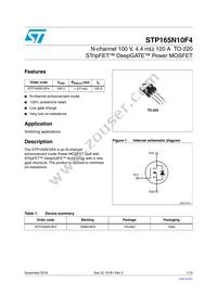 STP165N10F4 Datasheet Cover