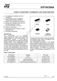 STP16C596AXTTR Datasheet Cover