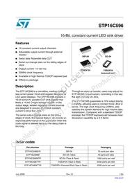 STP16C596MTR Datasheet Cover