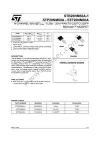 STP20NM60A Datasheet Cover