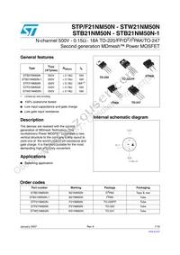 STP21NM50N Datasheet Cover