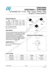 STP270N04 Datasheet Cover
