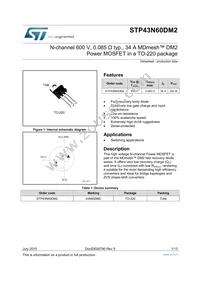 STP43N60DM2 Datasheet Cover