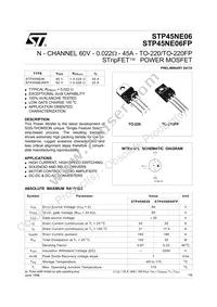 STP45NE06 Datasheet Cover