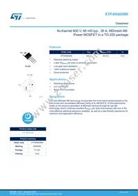 STP46N60M6 Datasheet Cover