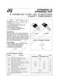 STP60NE06L-16 Datasheet Cover