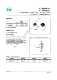 STP85NF55L Datasheet Cover