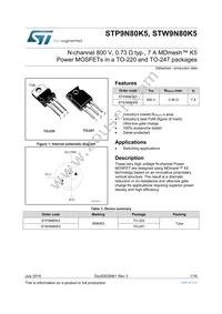 STP9N80K5 Datasheet Cover